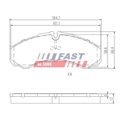 PLAQUETTES DE FREIN POUR IVECO DAILY 00