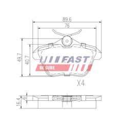 PLAQUETTES DE FREIN POUR ALFA 147 /156 00