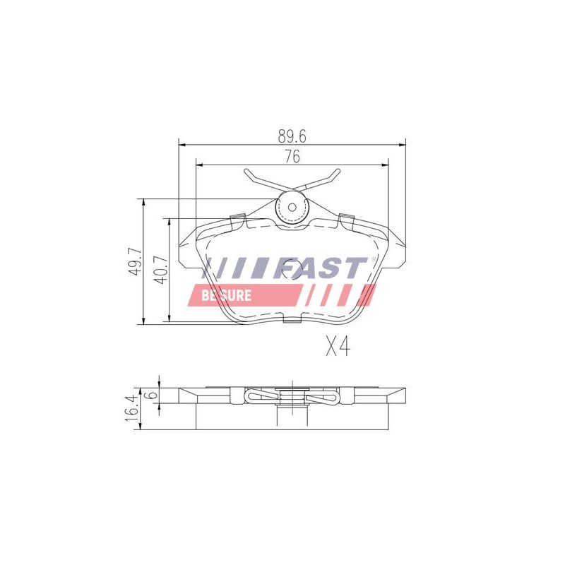 PLAQUETTES DE FREIN POUR ALFA 147 /156 00