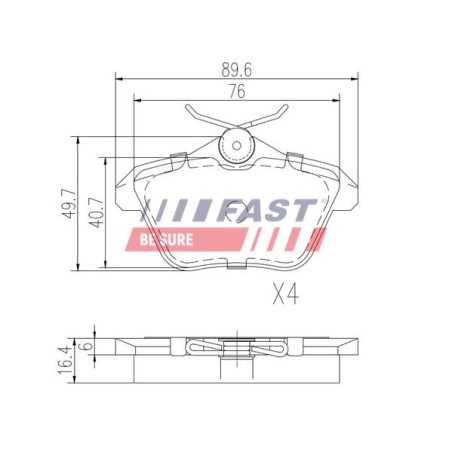 PLAQUETTES DE FREIN POUR ALFA 147 /156 00