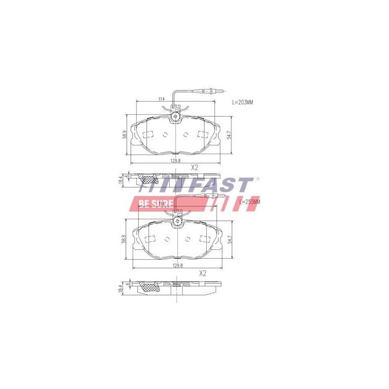 PLAQUETTES DE FREIN POUR FIAT SCUDO / ULYSSE 95