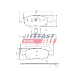 PLAQUETTES DE FREIN POUR FIAT DOBLO 00
