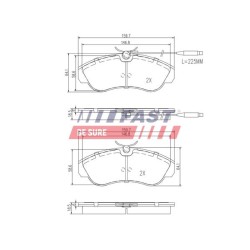 PLAQUETTES DE FREIN POUR FIAT DUCATO 94