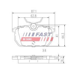 PLAQUETTES DE FREIN POUR FIAT PUNTO 93