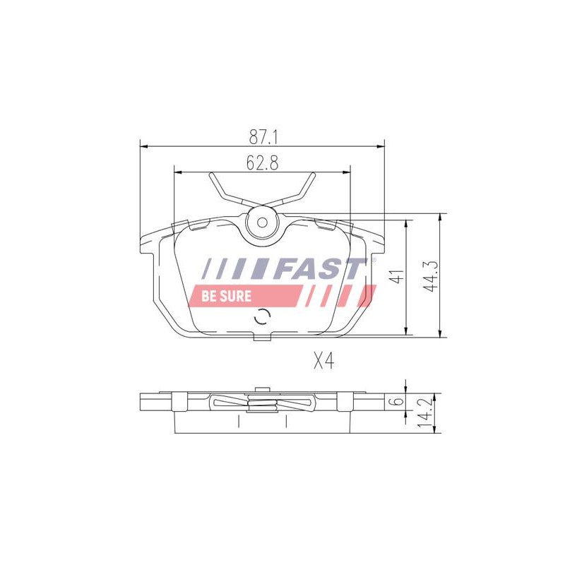 PLAQUETTES DE FREIN POUR FIAT PUNTO 93