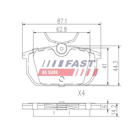 PLAQUETTES DE FREIN POUR FIAT PUNTO 93
