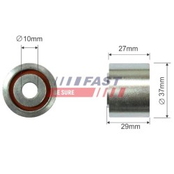 TENDEUR DE COURROIE TRAPÉZOÏDALE À NERVURES POUR FIAT SCUDO / ULYSSE 95