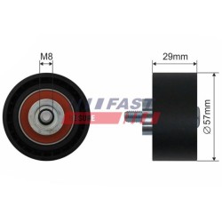 POULIE RENVOI/TRANSMISSION, COURROIE DE DISTRIBUTION POUR FIAT DOBLO 09