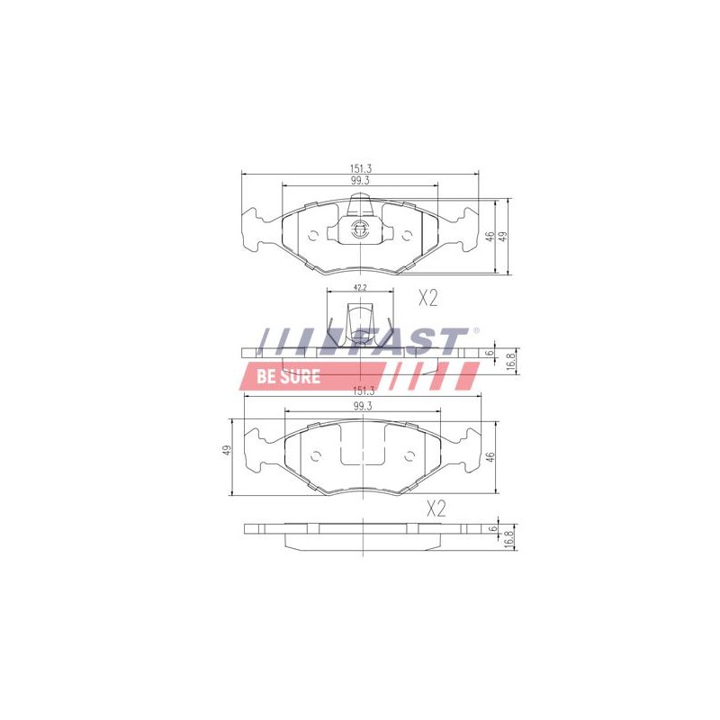 PLAQUETTES DE FREIN POUR FIAT PALIO/SIENA 97
