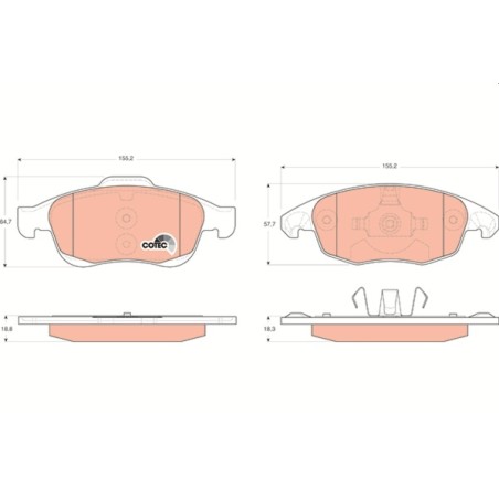 PLAQUETTES DE FREIN POUR CITROEN BERLINGO 08