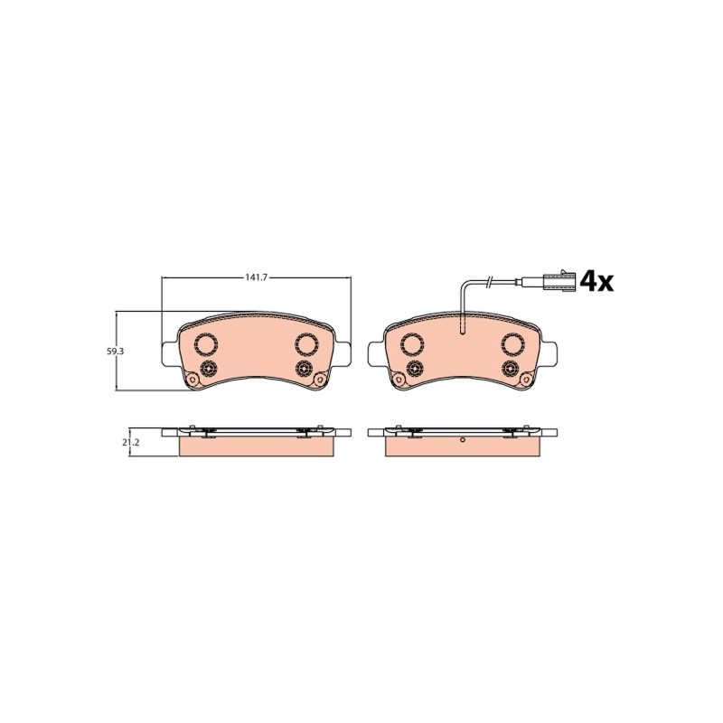 PLAQUETTES DE FREIN POUR FIAT DUCATO 14