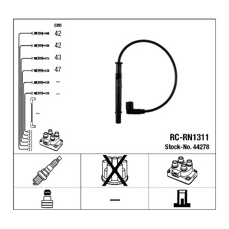 KIT DE CÂBLES D`ALLUMAGE POUR RENAULT KANGOO I 97