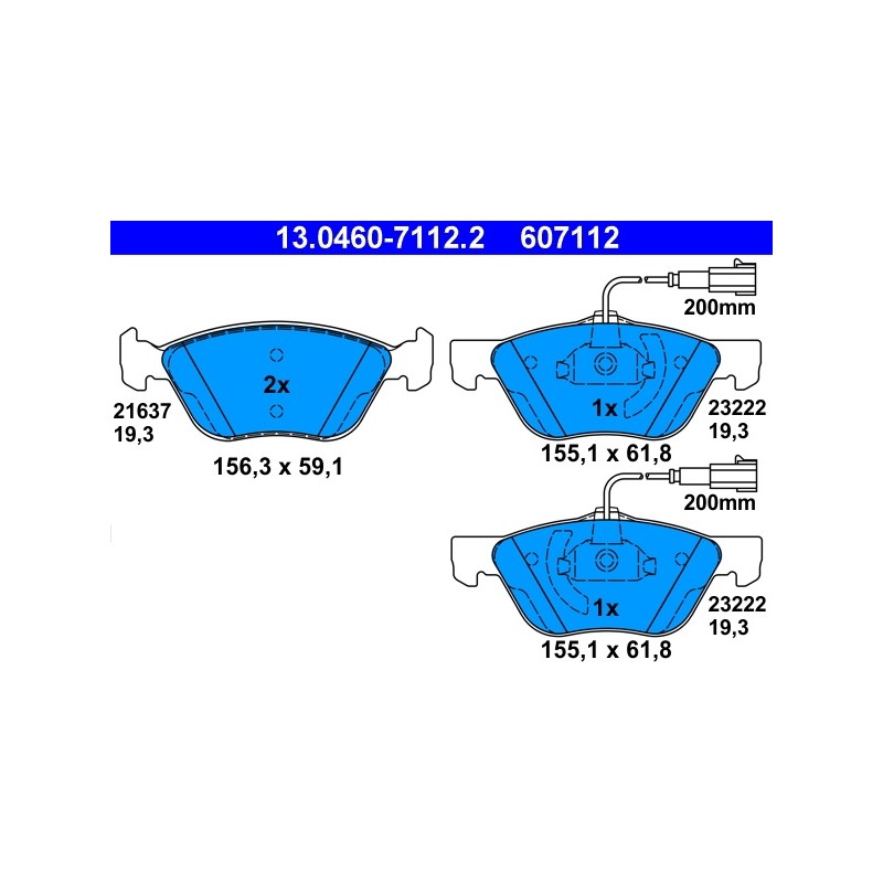 PLAQUETTES DE FREIN POUR ALFA 166 98