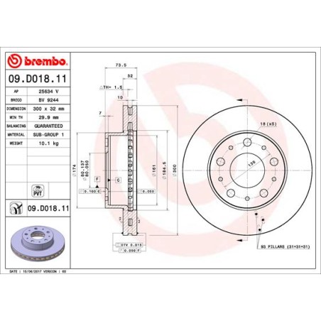 DISQUE DE FREIN POUR FIAT DUCATO 14