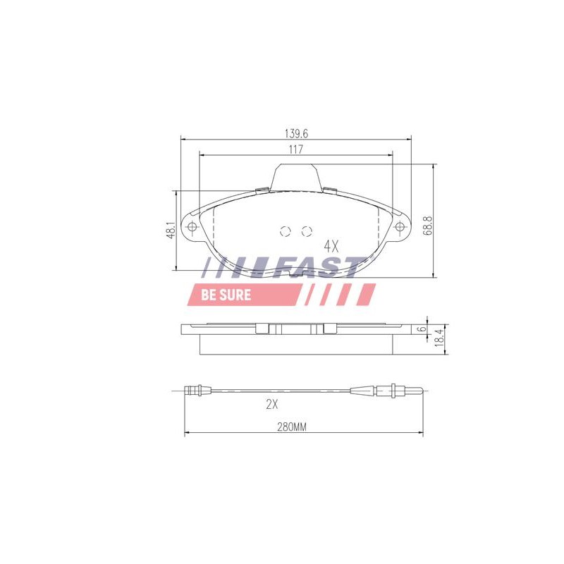 PLAQUETTES DE FREIN POUR FIAT SCUDO / ULYSSE 95