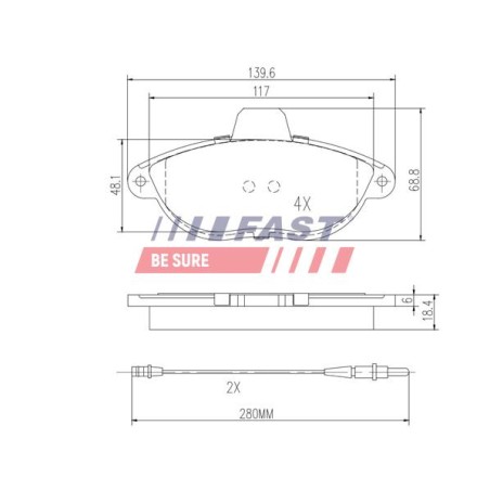 PLAQUETTES DE FREIN POUR FIAT SCUDO / ULYSSE 95