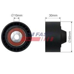 TENDEUR DE COURROIE TRAPÉZOÏDALE À NERVURES POUR FIAT FIORINO 07