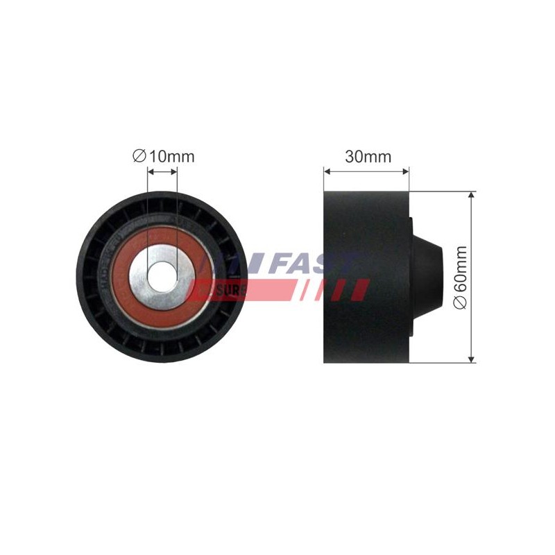 TENDEUR DE COURROIE TRAPÉZOÏDALE À NERVURES POUR FIAT FIORINO 07