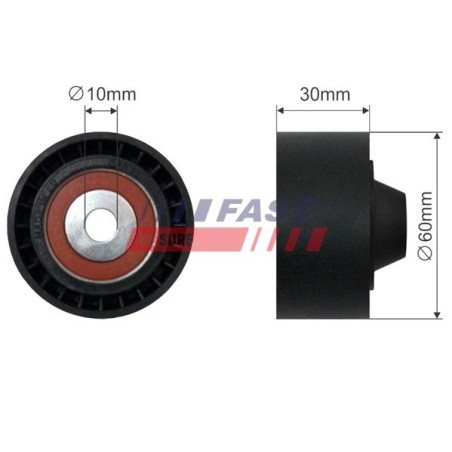 TENDEUR DE COURROIE TRAPÉZOÏDALE À NERVURES POUR FIAT FIORINO 07