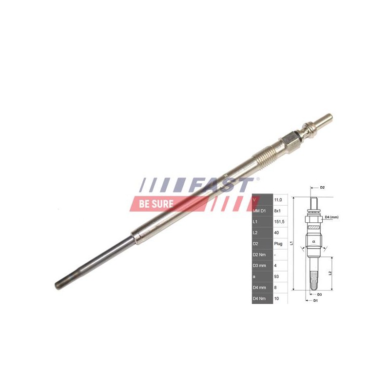 BOUGIE DE PRÉCHAUFFAGE POUR FIAT DUCATO 06