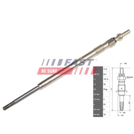 BOUGIE DE PRÉCHAUFFAGE POUR FIAT DUCATO 06