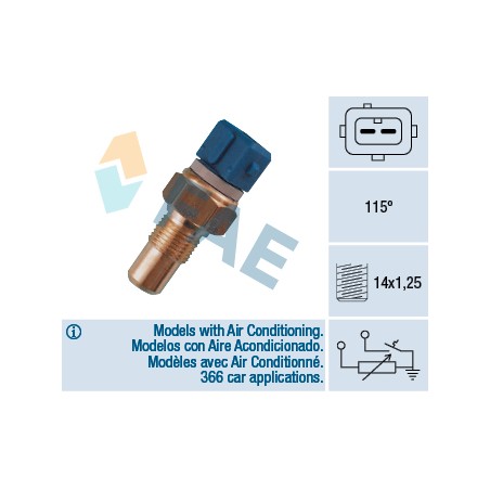 SONDE DE TEMPÉRATURE, LIQUIDE DE REFROIDISSEMENT POUR FIAT SCUDO / ULYSSE 95
