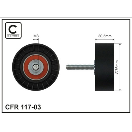 TENDEUR DE COURROIE TRAPÉZOÏDALE À NERVURES POUR FORD TRANSIT 06