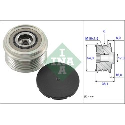 POULIE ROUE LIBRE, ALTERNATEUR POUR FIAT DOBLO 00