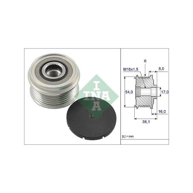 POULIE ROUE LIBRE, ALTERNATEUR POUR FIAT DOBLO 00