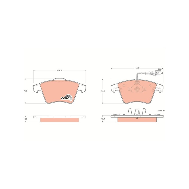 PLAQUETTES DE FREIN VW TRANSPORTER T6 15